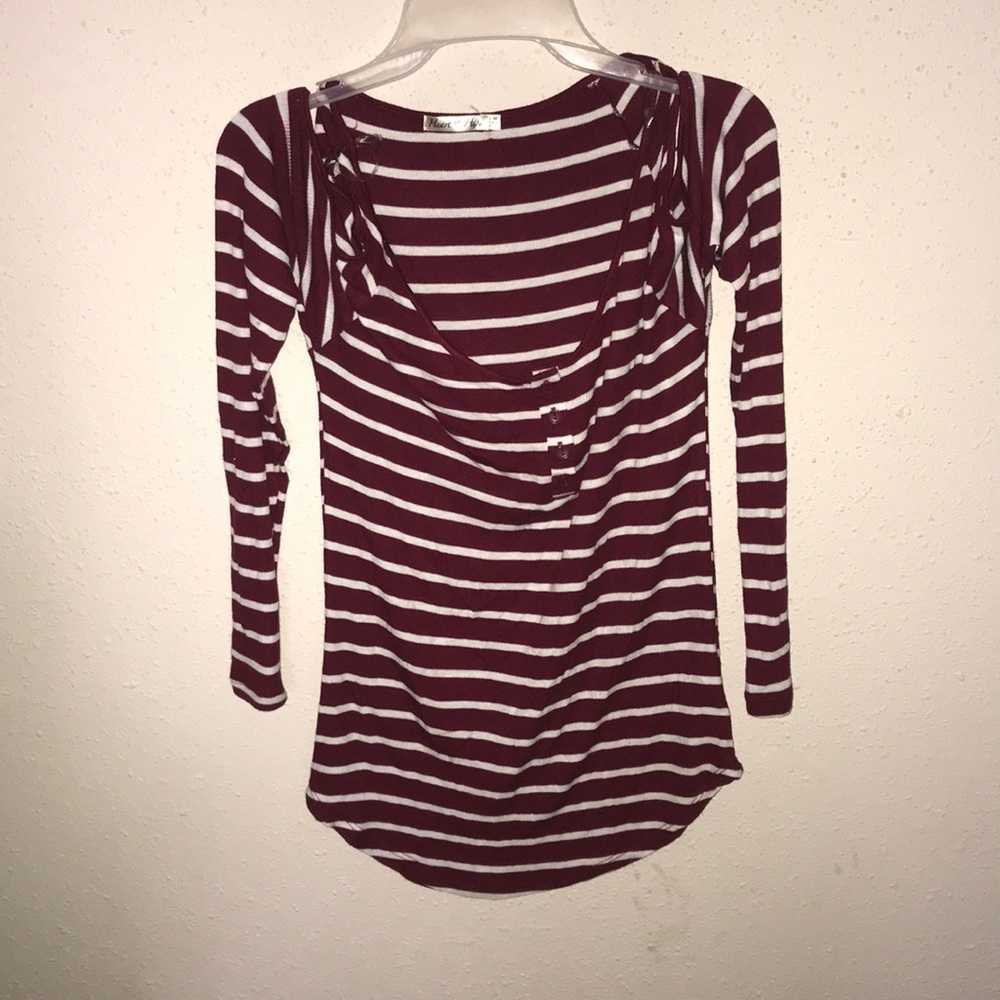 Red and white striped t-shirt